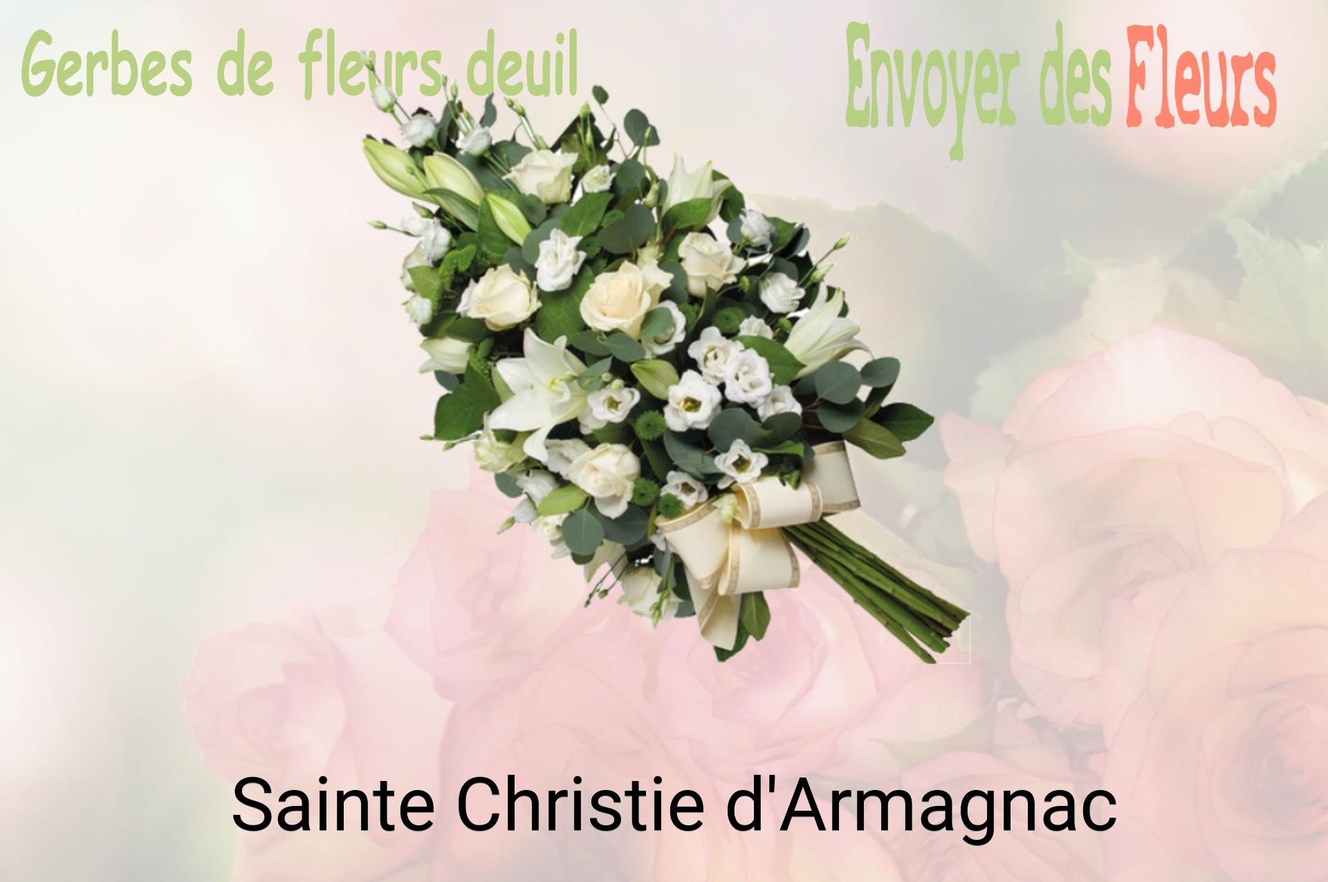 Gerbe de fleurs de deuil livrée à Sainte-Christie-d'Armagnac